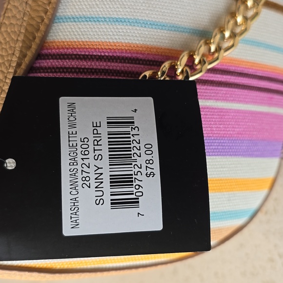 *Brand New* Nannette Lepore Natasha Canvas Baguette w/ Chain - Picture 8 of 8